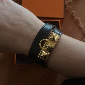 HERMES double wrap Collier De Chien